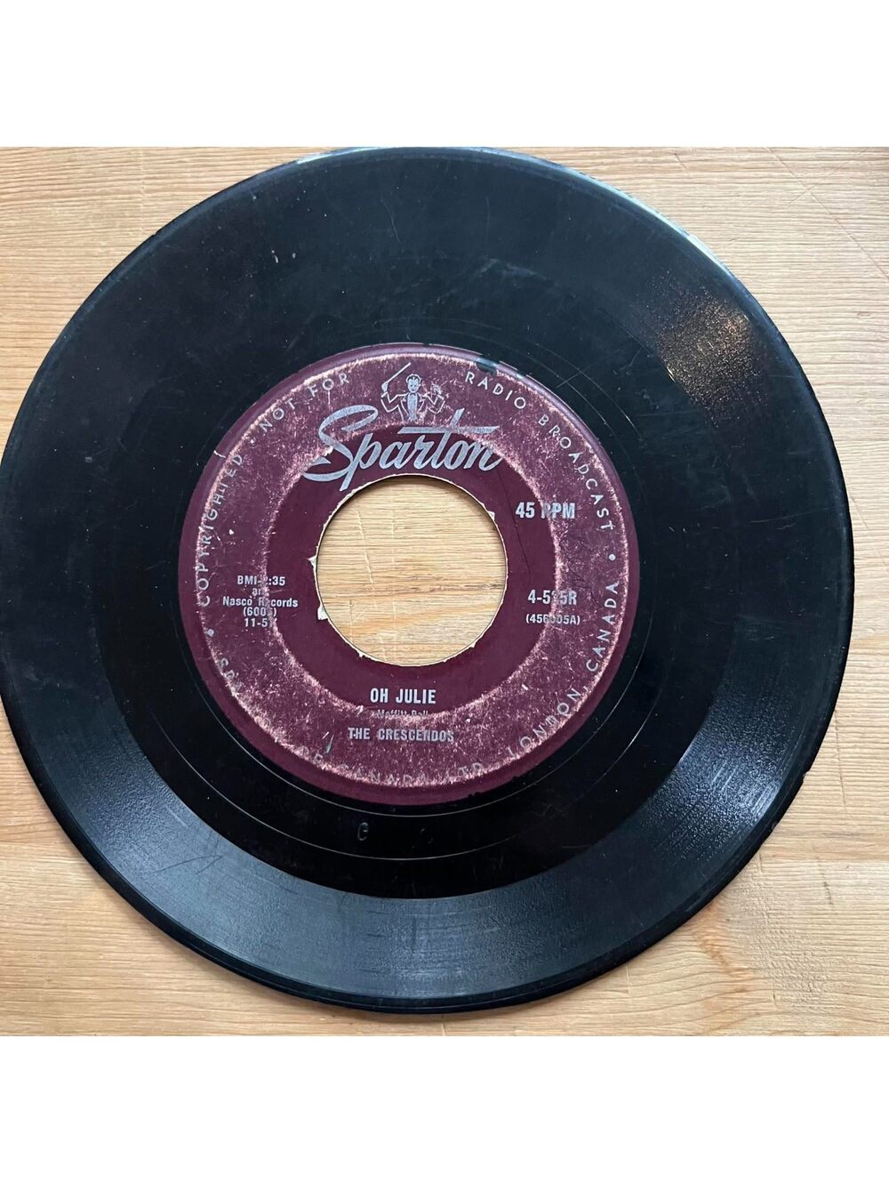The Crescendos - Oh Julie/My Little Girl 45rpm VG+ R14